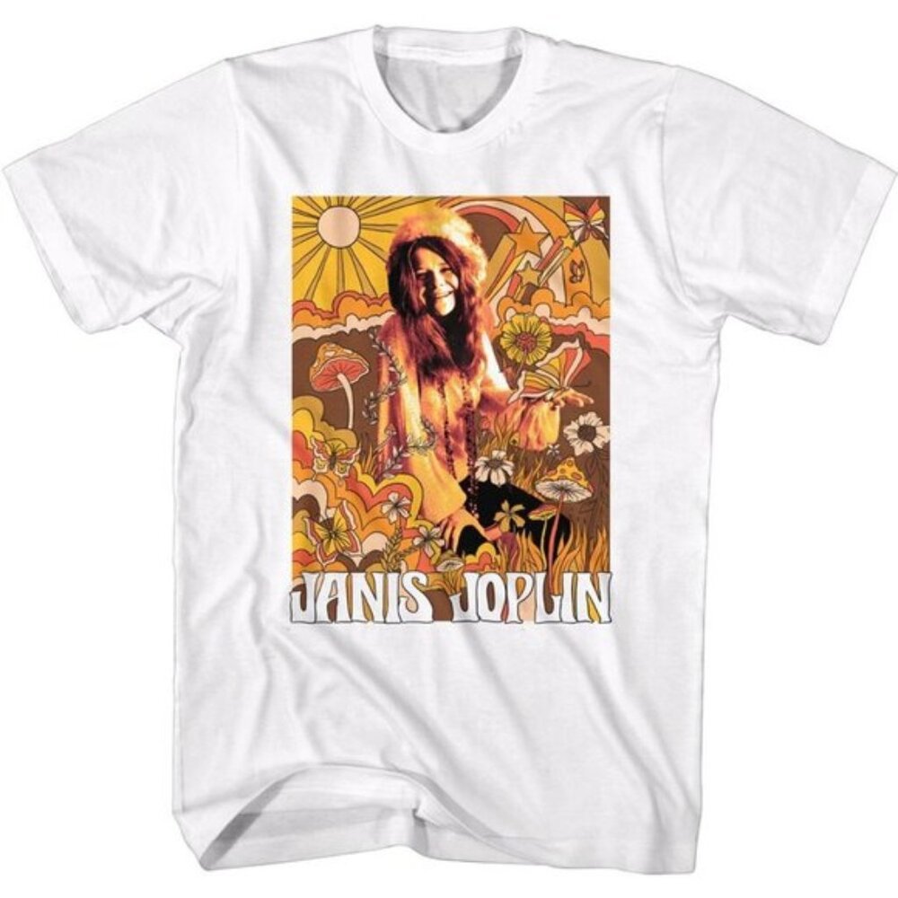Janis Joplin Drawn All Over Vintage Music Rock Singer Shirt 98